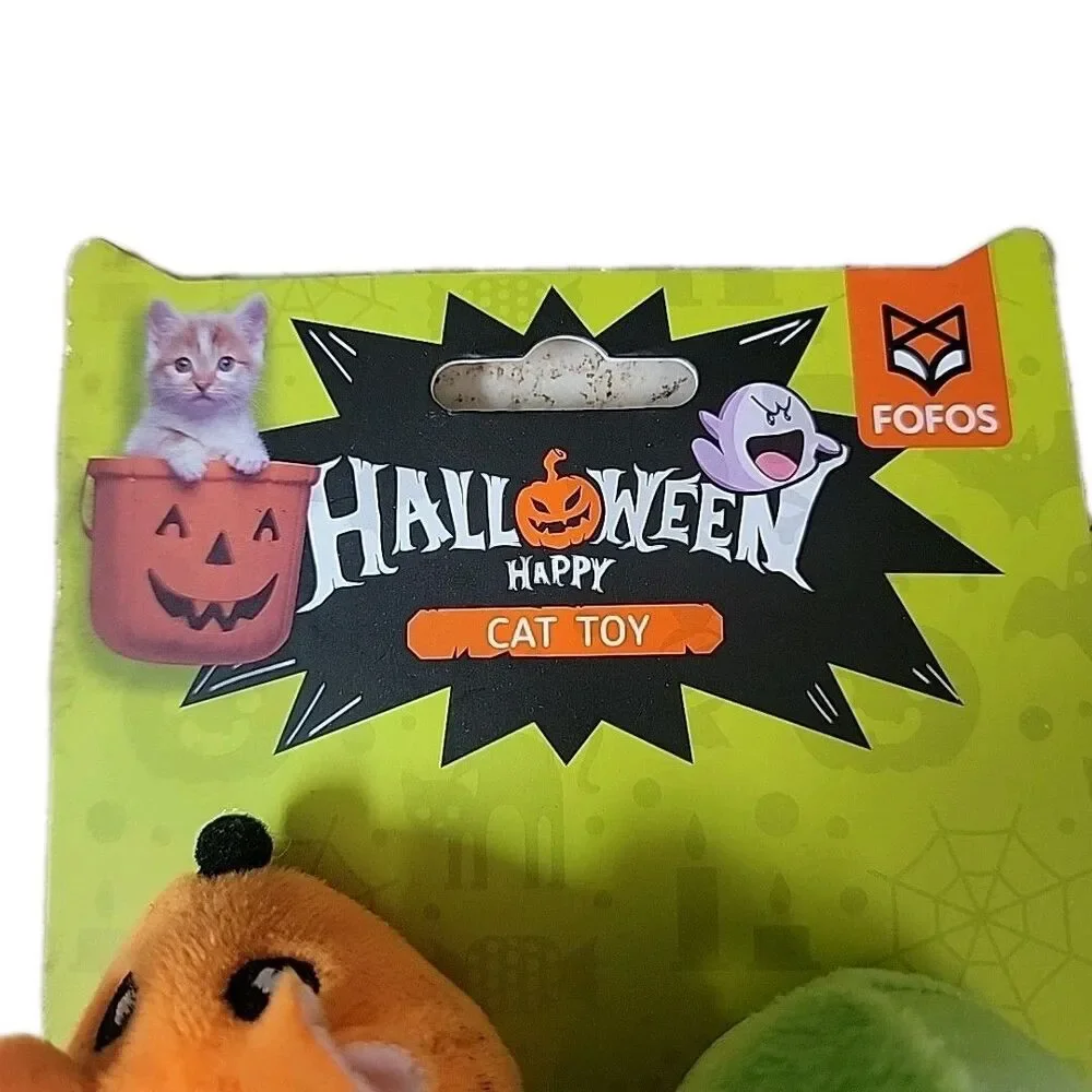 Fofos 3 Plush Cat Toys - Halloween Happy Cat Toys Bat Spider Ball